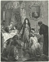 フランスのルイ14世が死のベッドでイギリスのジェームズ2世を訪問、1701年